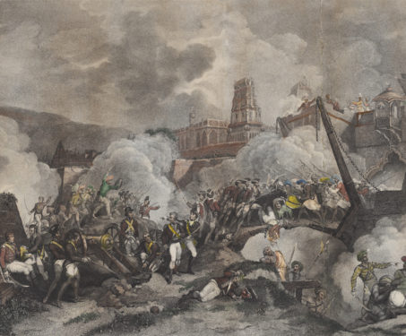 Collapse of the main gate of the fort of Srirangapatna
