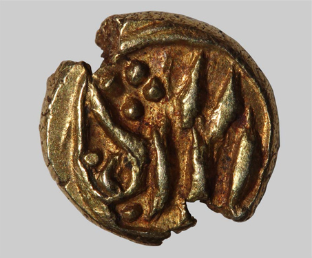 Farrukhsiyar, Gold Fanam - 18th century, Aurangzeb, Farrukhsiyar, Gold Coin, Legends, Mughal India, Sira