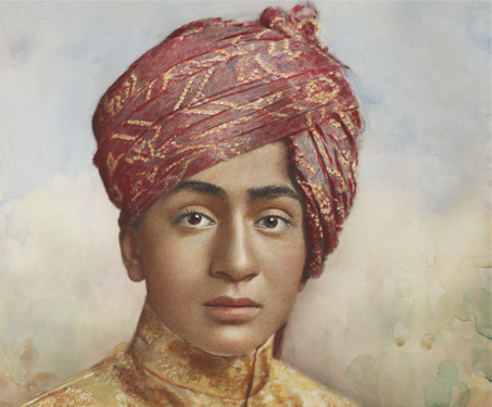 Prince of Morvi, painted photograph - Indian Royalty