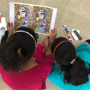 Madhubani art at a children’s home - For schools