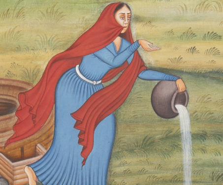 Samaritan Woman at the Well - Hamzanama, Issanama, Manish Soni, Mughal Art, Mughal India