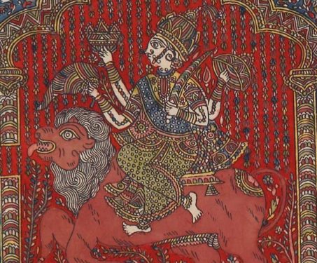 Mata Ni Pachedi, Durga Mata, Vahanvati Mata, Bahuchara Mata - Bahuchara Mata, Durga, Gods & Goddesses, Gujarat, Mata ni Pachedi, Sanjay Chitara, Vahanvati Mata