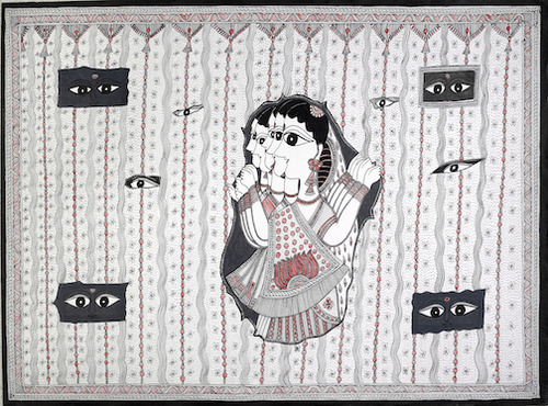 Divine, Human, Feminine, Feminist - Mithila art and its women - Baua Devi, Bharani, Bihar, featured, Feminism, Godna, Kachani, Madhubani, Mithila, Moti Karn, Natural Dyes
