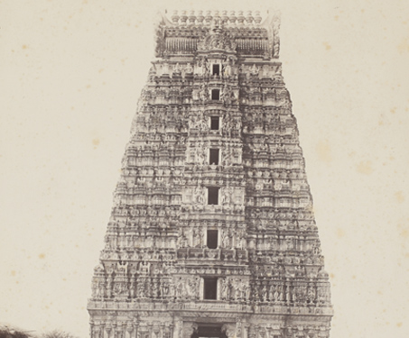 Pagoda of Chidambaram Hindu temple with illustration of the gopuram tower  and plan of the central Stock Photo Picture And Rights Managed Image  Pic MEV12486517  agefotostock