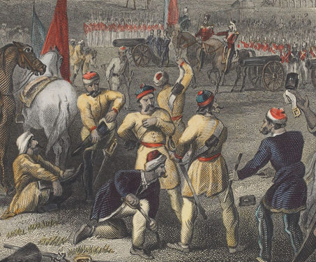Disarming the 11th Irregular Cavalry at Berhampore in 1857 - Uprising of 1857