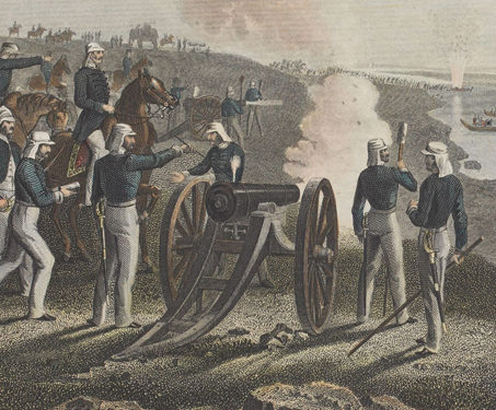 Major Eyre driving the Oude rebels from Allahabad - British East India Company