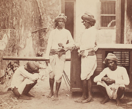 Palanquin Bearers, Bombay - 19th Century Photography, Bombay Presidency, British India, Ethnographic Photography, Mumbai, People of India, William Johnson