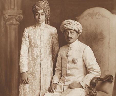 Thakore Sahib of Morvi with Mahendrasingh, Prince of Morvi - Princely States