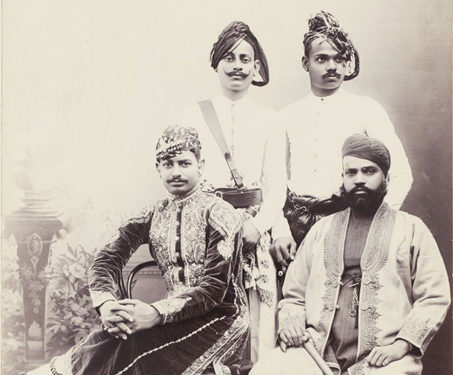 Umaid Singh II, Maharaja of Kotah, Jai Singh, Thakur of Bambuliya and other unidentified noblemen - Kotah