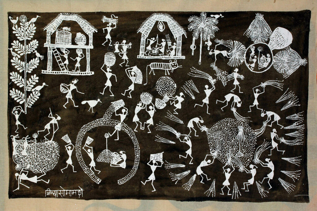 A Return to The Land - A history of Warli paintings - Amit Mahadev Dhombhare, Arts of India, Echoes of the Land, featured, Gujarat, Jivya Soma Mashe, Konkan, Maharashtra, Mayur Vayeda, Nature, Sadashiv Jivya Mashe, Sahyadri, Tushar Vayeda, Vayeda Brothers, Warli