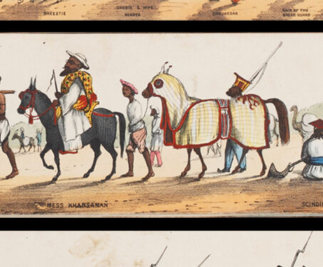 Line of march of Bengal Regiment of Infantry in Scinde - 19th century India
