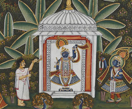 Who paints Pichwais & other mysteries - Forgotten Files, Lord Krishna, Nathdwara, Pichwai, Rajasthan, Shrinathji, Textile art, textile painting